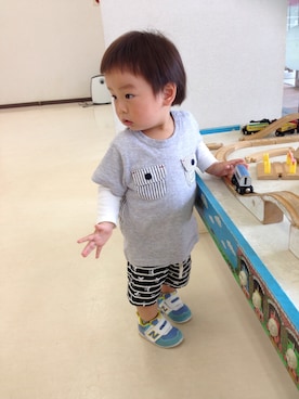 「NEW BALANCE（ニューバランス）のNew Balance　FS574（スニーカー、その他）」を使った、Meｇさん（キッズ）の夏コーディネート
