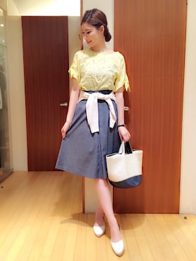 「エスパドリーユ」｜namiさん（レディース・166cm）の夏コーディネート