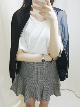 「체크치마」｜김은정さん（レディース・168cm）の春コーディネート