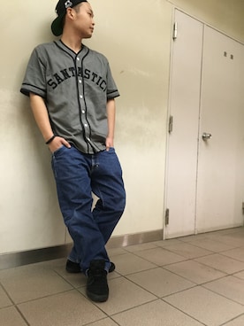 「nitraid（ナイトレイド）のアイテム（パンツ）」を使った、もとかわさん（メンズ・167cm）の秋コーディネート