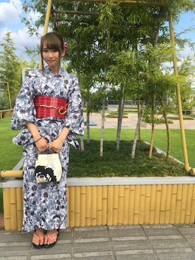 「H&M（エイチ・アンド・エム）のアイテム（浴衣）」を使った、plume さん（レディース・159cm）の秋コーディネート