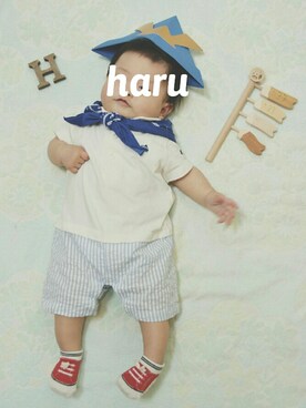 「こどもの日」｜「アイテム（ソックス/靴下）」を使った、Haru_ruruさん（キッズ・70cm）の春コーディネート