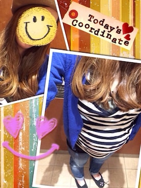 「ANAP（アナップ）のアイテム（ハンチング/ベレー帽）」を使った、a-mi-npuさん（レディース・152cm）の秋コーディネート