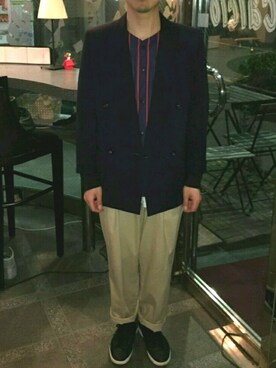 「Arnold Palmer（アーノルドパーマー）のアイテム（パンツ）」を使った、stさん（メンズ・167cm）の春コーディネート