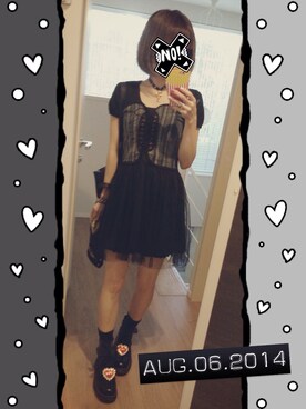 「カスタム」｜「アイテム（ブーツ）」を使った、もかちーのさん（レディース・156cm）の夏コーディネート