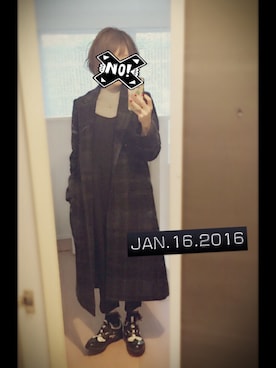 「SENSE OF PLACE by URBAN RESEAR」｜「アイテム（オールインワン・サロペット）」を使った、もかちーのさん（レディース・156cm）の冬コーディネート