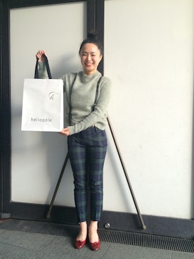 「アイテム（サスペンダー）」を使った、i_k_u_m_iさん（レディース・158cm）の冬コーディネート