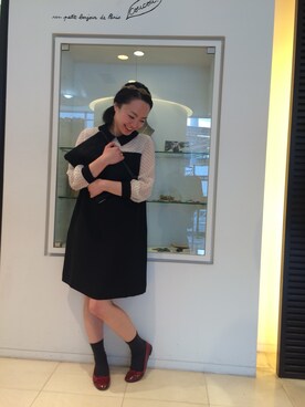 「HELIOPOLE（エリオポール）のアイテム（ワンピース/ドレス）」を使った、i_k_u_m_iさん（レディース・158cm）の冬コーディネート
