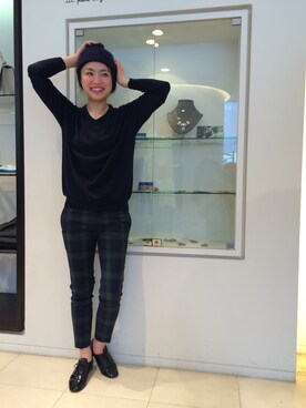 「HELIOPOLE（エリオポール）のアイテム（その他シューズ）」を使った、i_k_u_m_iさん（レディース・158cm）の冬コーディネート