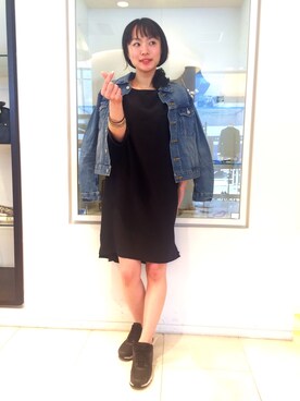 「HELIOPOLE（エリオポール）のアイテム（ワンピース/ドレス）」を使った、i_k_u_m_iさん（レディース・158cm）の冬コーディネート