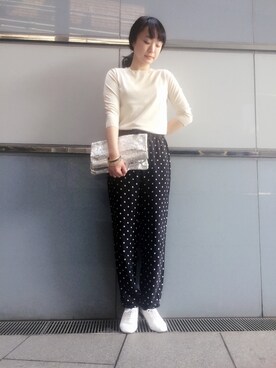 「HELIOPOLE（エリオポール）のアイテム（その他シューズ）」を使った、i_k_u_m_iさん（レディース・158cm）の春コーディネート