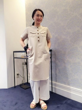 「HELIOPOLE（エリオポール）のアイテム（サンダル）」を使った、i_k_u_m_iさん（レディース・158cm）の春コーディネート
