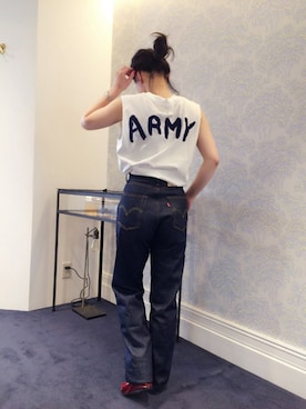 「HELIOPOLE(HELIOPOLE)」｜「アイテム（バレエシューズ）」を使った、i_k_u_m_iさん（レディース・158cm）の春コーディネート