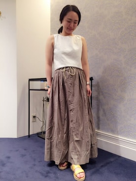 「HELIOPOLE（エリオポール）のアイテム（サンダル）」を使った、i_k_u_m_iさん（レディース・158cm）の春コーディネート