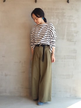 「HELIOPOLE(HELIOPOLE)」｜「アイテム（バレエシューズ）」を使った、i_k_u_m_iさん（レディース・158cm）の夏コーディネート