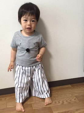 「ねずみ」｜reitanさん（キッズ・80cm）の春コーディネート