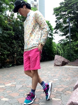 「CABANE de ZUCCa（カバンドズッカ）のアイテム（アナログ腕時計）」を使った、ささささん（メンズ・171cm）の夏コーディネート