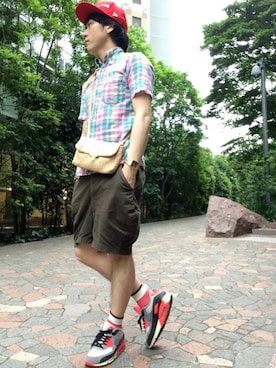 「CABANE de ZUCCa（カバンドズッカ）のアイテム（アナログ腕時計）」を使った、ささささん（メンズ・171cm）の夏コーディネート