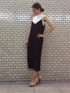 「ノースリーブニット」｜「アイテム（ワンピース/ドレス）」を使った、clear名古屋セントラルパークさん（レディース・165cm）の夏コーディネート