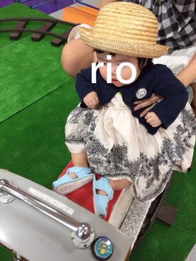 「9ヶ月」｜「アイテム（サンダル）」を使った、akarioさん（キッズ・80cm）の夏コーディネート