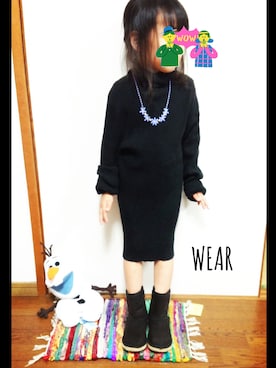 「ムートン」｜「アイテム（ダッフルコート）」を使った、＊amiyume＊さん（キッズ・110cm）の秋コーディネート