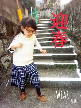 「お正月」｜＊amiyume＊さん（キッズ・110cm）の冬コーディネート