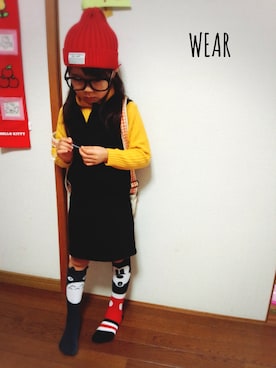 「トトロ」｜「アイテム（その他）」を使った、＊amiyume＊さん（キッズ・110cm）の冬コーディネート