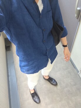 「青シャツ」｜Yuyaさん（メンズ・175cm）の春コーディネート