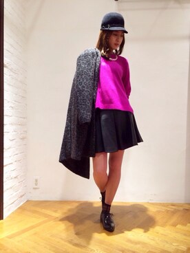 「NINE（ナイン）のアイテム（その他アウター）」を使った、Mai Onoさん（レディース・165cm）の冬コーディネート