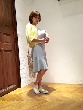 「NINE（ナイン）のアイテム」を使った、Mai Onoさん（レディース・165cm）の春コーディネート