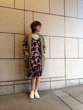 「NINE（ナイン）のアイテム（その他アウター）」を使った、Mai Onoさん（レディース・165cm）の春コーディネート