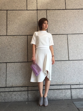 「NINE（ナイン）のアイテム」を使った、Mai Onoさん（レディース・165cm）の夏コーディネート