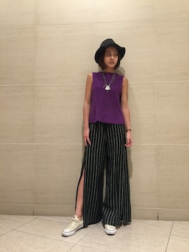 「NINE（ナイン）のアイテム」を使った、Mai Onoさん（レディース・165cm）の秋コーディネート