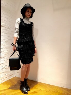 「NINE（ナイン）のアイテム」を使った、Mai Onoさん（レディース・165cm）の秋コーディネート