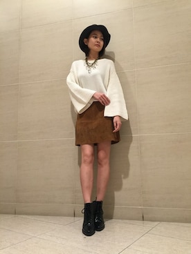 「NINE（ナイン）のアイテム」を使った、Mai Onoさん（レディース・165cm）の秋コーディネート