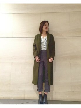 「NINE（ナイン）のアイテム（ジャケット/アウター）」を使った、Mai Onoさん（レディース・165cm）の冬コーディネート
