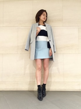 「NINE（ナイン）のアイテム（ジャケット/アウター）」を使った、Mai Onoさん（レディース・165cm）の冬コーディネート