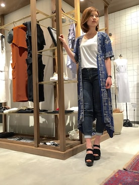 「NINE（ナイン）のアイテム」を使った、Mai Onoさん（レディース・165cm）の春コーディネート