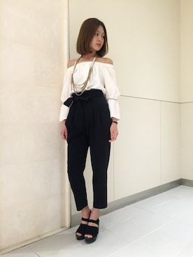 「NINE（ナイン）のアイテム」を使った、Mai Onoさん（レディース・165cm）の春コーディネート