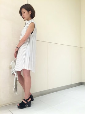 「NINE（ナイン）のアイテム」を使った、Mai Onoさん（レディース・165cm）の夏コーディネート