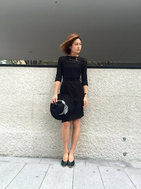 「NINE（ナイン）のアイテム（ワンピース/ドレス）」を使った、Mai Onoさん（レディース・165cm）の秋コーディネート