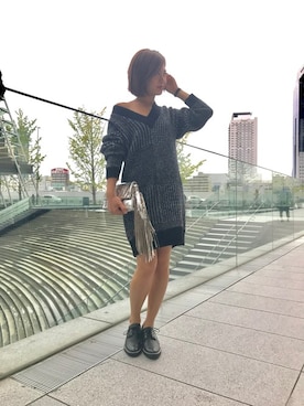 「NINE（ナイン）のアイテム」を使った、Mai Onoさん（レディース・165cm）の秋コーディネート