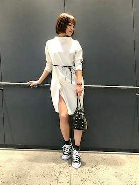 「NINE（ナイン）のアイテム」を使った、Mai Onoさん（レディース・165cm）の冬コーディネート