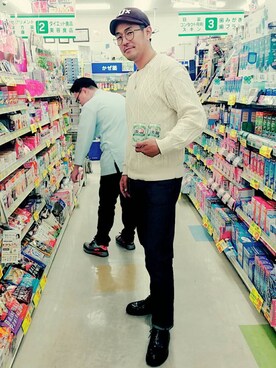 「NOLLEY’S（ノーリーズ）のアイテム（帽子）」を使った、ぺーーーーさん（メンズ・183cm）の秋コーディネート