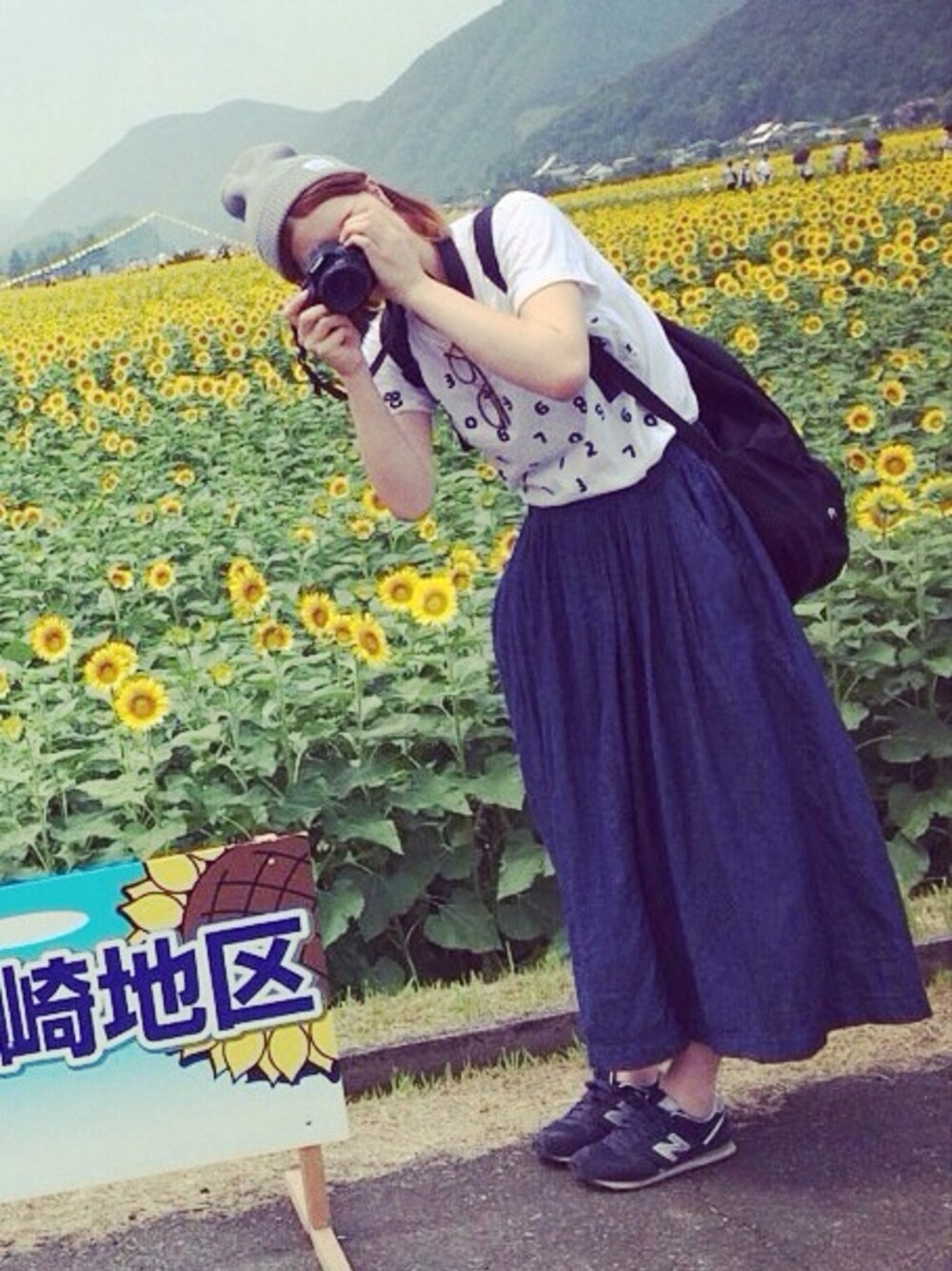 「#GU、＃UNIQLO、#sousou」｜「アイテム（デニムスカート、ブルー系）」を使った、りろちゃんさん（レディース・167cm）の夏コーディネートの1枚目の写真