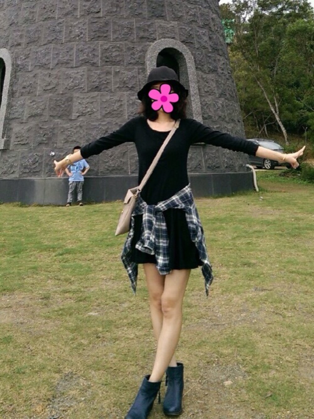 「JOJOのアイテム（ワンピース、ブラック系）」を使った、PSさん（レディース・165cm）の冬コーディネートの1枚目の写真
