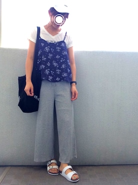 「STUDIOUS（ステュディオス）のアイテム（腕時計）」を使った、ぺるもっちさん（レディース・162cm）の夏コーディネート