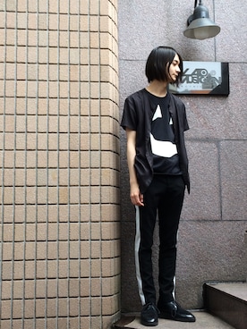 「LAD MUSICIAN（ラッドミュージシャン）のアイテム（スーツパンツ）」を使った、俊一 さん（メンズ・178cm）の夏コーディネート