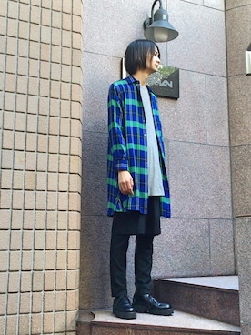 「LAD MUSICIAN（ラッドミュージシャン）のアイテム（その他シューズ）」を使った、俊一 さん（メンズ・178cm）の秋コーディネート