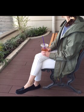 「BAYFLOW（ベイフロー）のアイテム（モッズコート）」を使った、yuki524さん（レディース・155cm）の春コーディネート